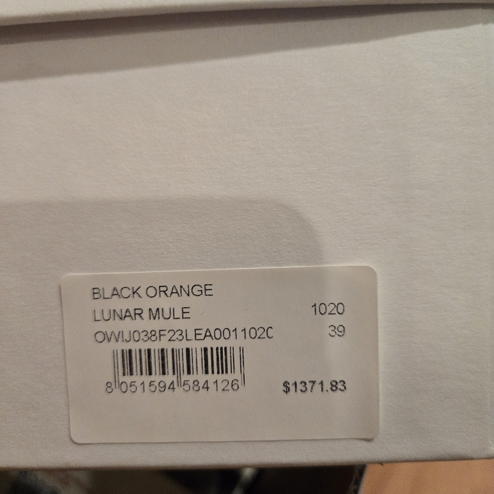 Off-White Black Orange Lunar Mule - Picture 4 of 5